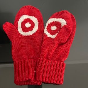 Woman’s Red Mittens